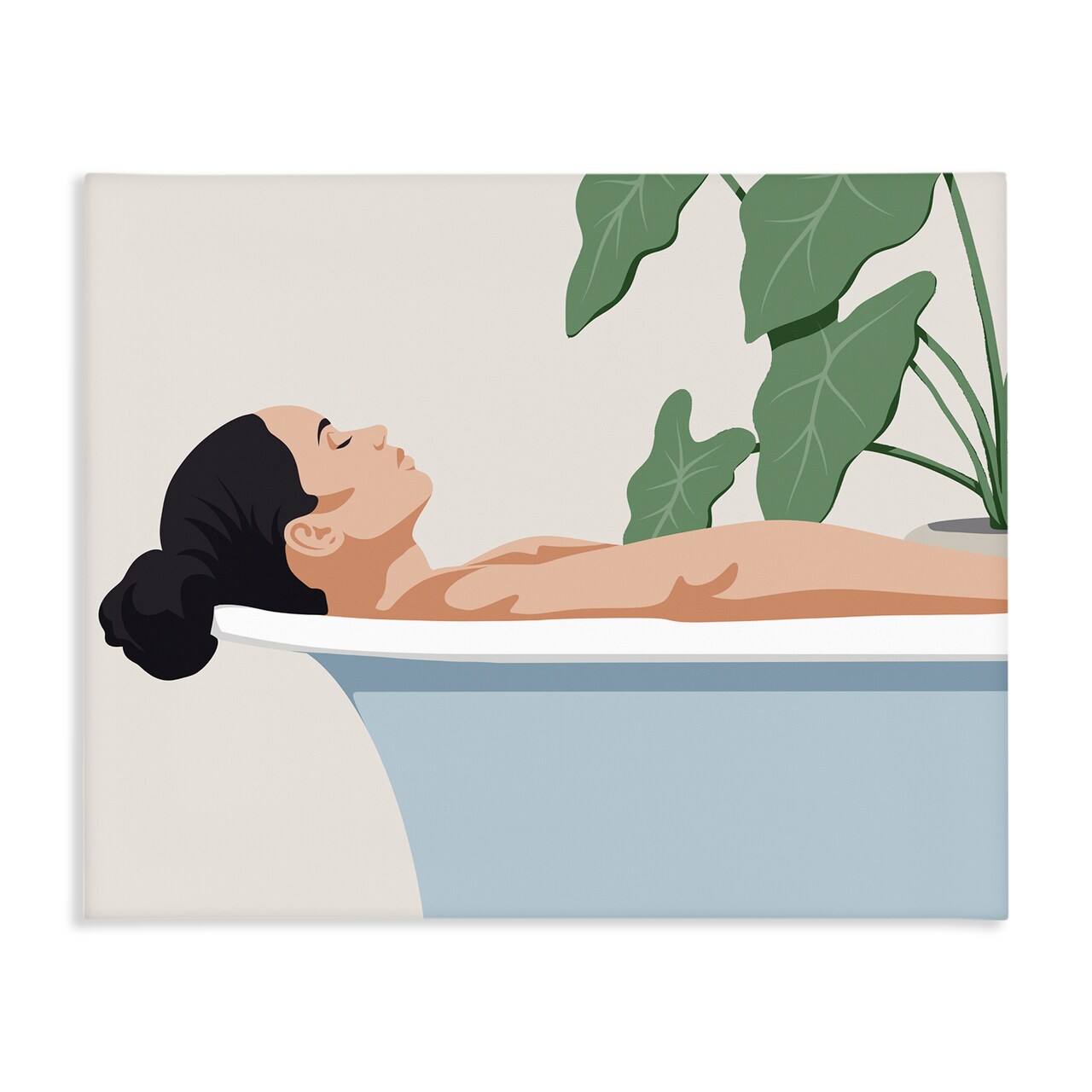 Stupell Industries Tub Relaxation Woman Canvas, design by Marcus Prime
